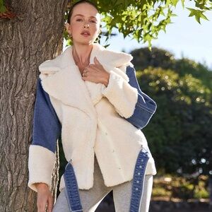 CARBON38 Sherpa Denim Jacket - XS